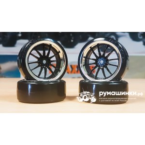 Колеса для дрифта 4шт HPI WORK XSA 02C 26mm CHROME/BLACK