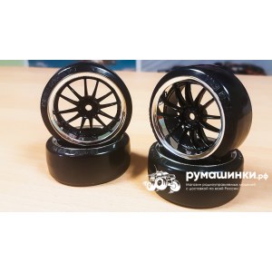 Колеса для дрифта 4шт HPI WORK XSA 02C 26mm CHROME/BLACK