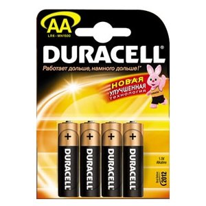 Батарейки типа АА Duracell - 1 шт