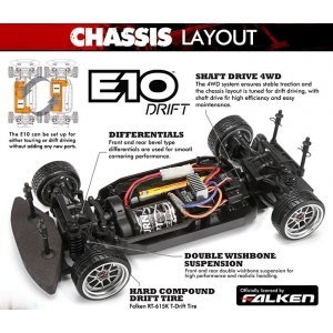 Дрифт 1/10 - E10 NISSAN S-13/DISCOUNT TIRE BODY (NEW) HPI-109291