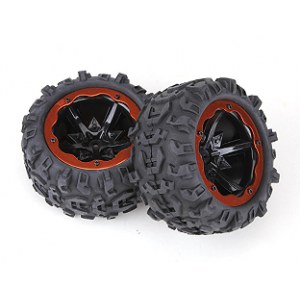 Remo Hobby 1 колесо в сборе для монстра (правое синее)