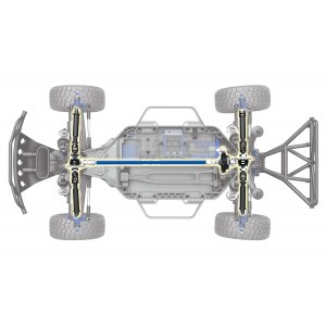 Радиоуправляемая модель машины TRAXXAS Slash Ultimate 1/10 4WD VXL TQi Bluetooth Module OBA