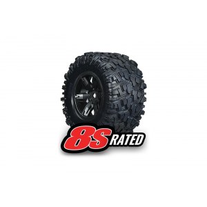 Колеса в сборе X-Maxx black wheels + Maxx AT tires (left and right)