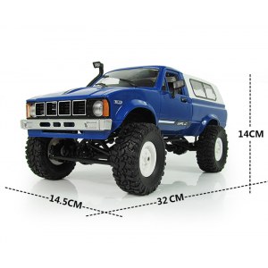 Внедорожник синий 1/16 электро - RC Military Truck Buggy Crawler PRO WPLC-24-Blue