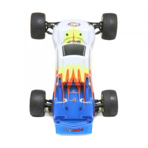 Трагги на радиоуправлении Losi 1/18 Mini-T 2.0 2WD Stadium Truck Brushed RTR (синий) LOS01015T2