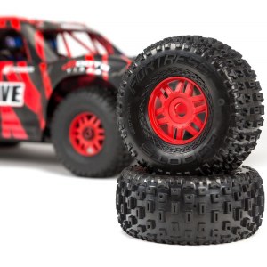 Радиоуправляемый Шорт-корс ARRMA 1:7 MOJAVE 6S V2 4WD BLX RTR с системой Spektrum Firma (красный) ARA7604V2T2