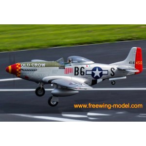 Радиоуправляемый самолет FreeWing P-51D HP "Old Crow" PNP FW30122P