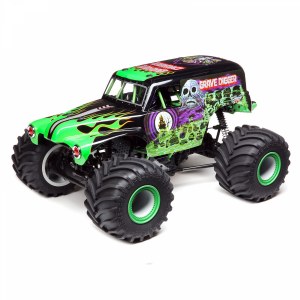 Радиоуправляемая машина Losi 1/10 LMT 4WD Solid Axle Monster Truck RTR, Grave Digger (зелёный) LOS04021T1