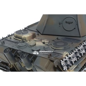 Радиоуправляемый танк Taigen 1/16 Panther type G с ИК пушкой HC версия, башня на 360, подшипники в ред, V3 2.4G RTR TG3879-1GHC-IR3.0