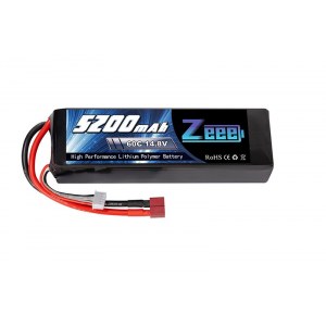 Аккумулятор Zeee Power 4s 14.8v 5200mah 60c SOFT+ TRX Plug zeee-5200-4s-60c