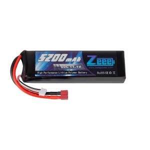 Аккумулятор Zeee Power 3s 11.1v 5200mah 60c SOFT+ TRX Plug zeee-5200-3s-60c