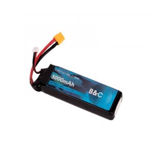 Аккумулятор LiPo B&C - 7.4v 5000mAh 50C (2S, Softcase, разъём T-Plug) B&C-5000-2S-50-S