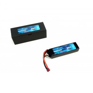 Аккумулятор LiPo B&C - 11.1v 6500mAh 90C (3S, Softcase, разъём T-Plug) B&C-6500-3S-90-S