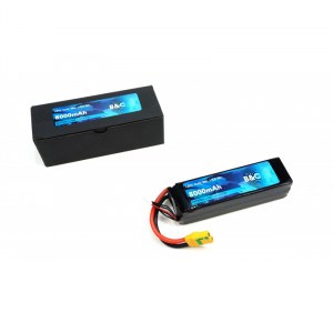 Аккумулятор LiPo B&C - 14.8v 8000mAh 90C (4S, Softcase, разъём XT-90) B&C-8000-4S-90-S 