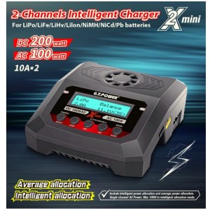 Универсальное зарядное устройство G.T.Power X2MINI Dual Power 19-26/220В, 10Aх2 GTP-X2MINI