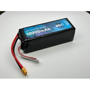 Аккумулятор LIPO 6S B&C 10000 MAH 22.2V (6s) 90C, XT60, Soft case B&C-10000-6S-90-S-XT60