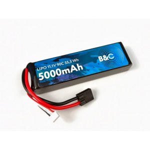 Аккумулятор Li-po B&C 5000 MAH 11.1V (3s) 90C, TRX, Soft case B&C-5000-3S-90-S-TRX