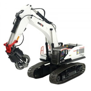 Радиоуправляемый экскаватор белый HUI NA TOYS масштаб 1:14 2.4G -HN1594-WHITE