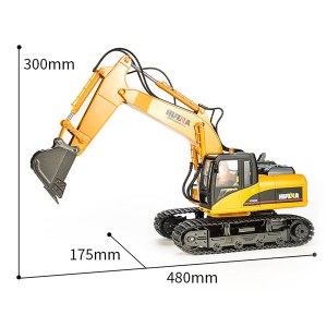 Радиоуправляемый экскаватор HUINA 3in1 с паром (ковш, отбойник, захват бревен) 1:14 - HN1535-1
