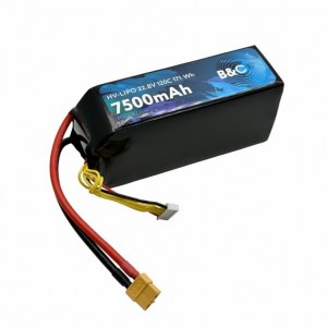 Аккумулятор Lipo B&C 7500 MAH 22.8v (6s HV), 120С, XT60, Softcase B&C-7500-6SHV-120-S-XT60