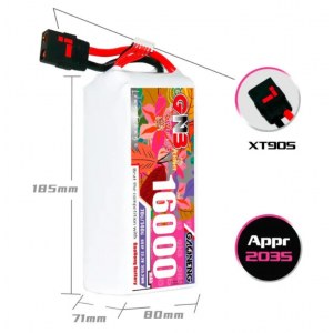 Аккумулятор Li-po Gaoneng GNB 16000mah 6S1P 22.2V 70C 71x80x185mm GNB160006S70A