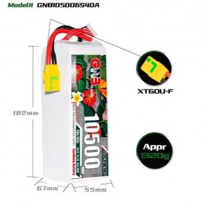 Аккумулятор Li-po Gaoneng GNB 10500mah 6S1P 22.2V 40C 67x55x182mm XT60 GNB105006S40A