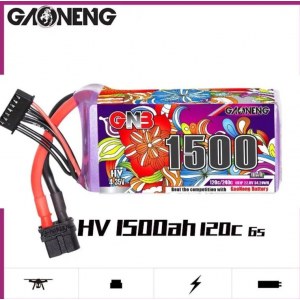 Аккумулятор Li-po Gaoneng GNB 1500mah 6S1P 22.8V HV 120C 38x38x79mm GNB15006S120AHV