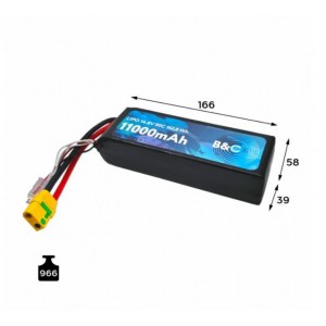 LiPo аккумулятор B&C 10000 мАч 14.8V (4S) 90C с разъёмом XT90S, Soft Case B&C-10000-4S-90-S-XT90S