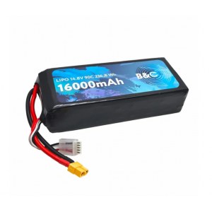 LiPo аккумулятор B&C 16000 MAH 14.8V (4s) 90C, XT60, Soft case B&C-16000-4S-90-S-XT60