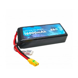 LiPo аккумулятор B&C 16000 MAH 14.8V (4s) 90C, XT90S, Soft case B&C-16000-4S-90-S-XT90S
