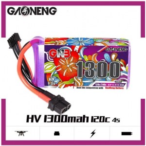 Аккумулятор Li-po Gaoneng GNB 1300mah 4S1P 15.2V HV 120C 23.5x38x80mm GNB13004S120AHV