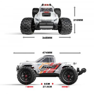 MJX Hyper Go 10208 V2 Brushless 4WD 1:10 Радиоуправляемый монстр - MJX-10208-V2-WHITE