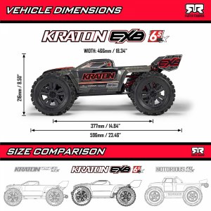Радиоуправляемая трагги Arrma Kraton 6S EXB 1/8 4WD RTR ARA8708V6T1