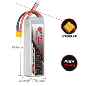  АККУМУЛЯТОР LIPO GNB 5000MAH 3S1P 11.1V 50C/100C XT60U SOFTCASE (GNB50003S50A)