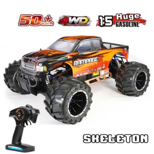 Радиоуправляемая машина на бензине монстр HSP Skeleton 4WD 1:5 - 94050-14050-O