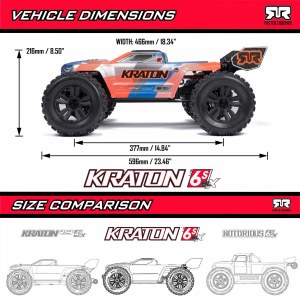 Радиоуправляемая модель ARRMA KRATON 6S BLX RTR 1/8 V6 ARA8608V6T1
