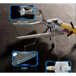 Радиоуправляемый самолет VolantexRC P-51 Mustang Brushless 500 мм RTF TW768-2-RTF