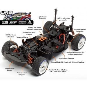 HPI WR8 Flux 2.4Ghz RTR 1:8 (Ford Fiesta Abu Dhabi Castrol WRC