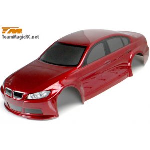 Кузов с обвесом -1/10 BMW320 (190mm) окрашен / красный/ с отражателями