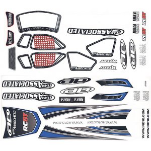 Наклейки кузова - RC8T RTR body wrap (blue)