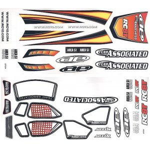 Наклейки кузова - RC8T RTR body wrap (yellow)