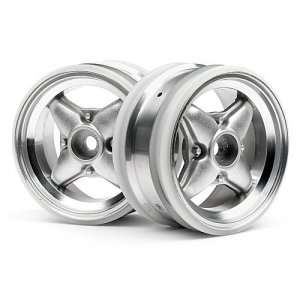 Диски 1/10 мини - MX60 4 SPOKE MATTE CHROME (вынос 0mm/ 2шт)