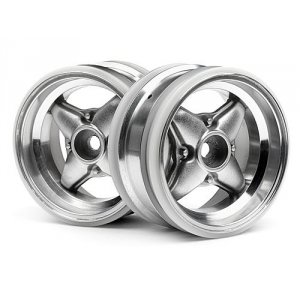 Диски 1/10 мини - MX60 4 SPOKE MATTE CHROME (вынос 3mm/ 2шт)