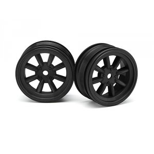 Диски 1/10 мини - MX60 8 SPOKE BLACK (вынос 0mm/ 2шт)