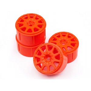 Диски 1/18 - MICRO RALLY WHEEL 17мм ORANGE (4шт)