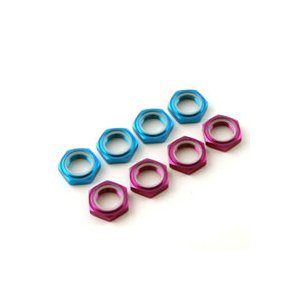 Гайки колес 1/8 - FASTRAX 17mm X 1.0 BLUE NYLOC (4шт)