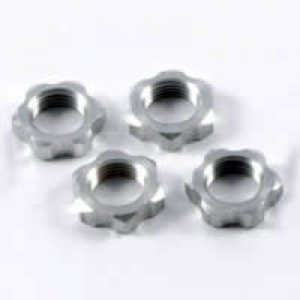 Гайки колес 1/8 - V2 Wheels Nuts 1.00mm Thread - Silver (4шт)