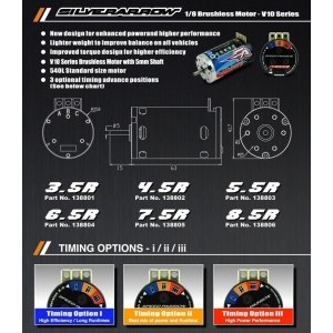 Мотор Б/К (датчиковый / вал 5мм / Silver Arrow 4.5T / 4670KV ) для 1/8