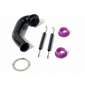 Патрубок выхлопной трубы 1/10 (R EXHAUST ENGINE/U SHAPE/LONG/BLK)