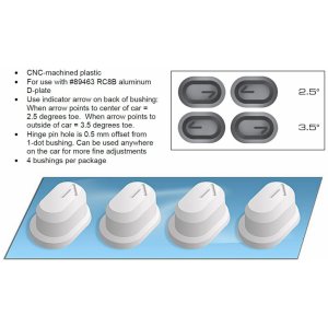 Проставки осей - RC8 FT .5 Degree Toe Bushing